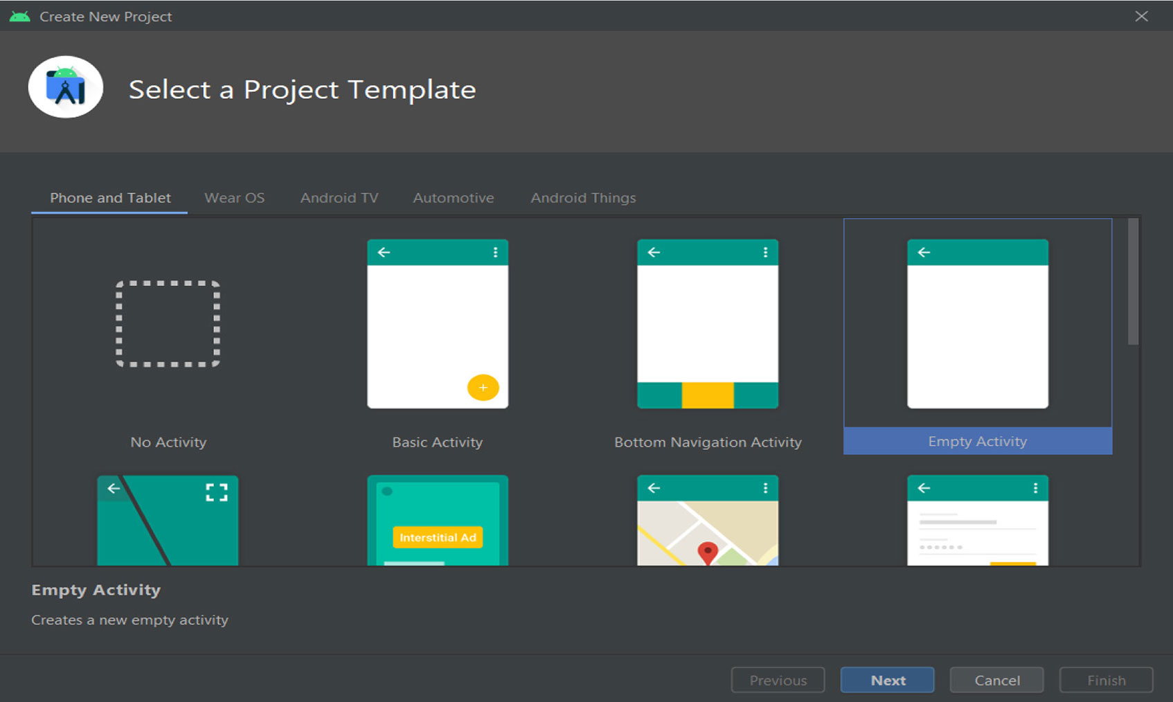 Пустой select. Fragment navigation Android Studio. Empty activity.