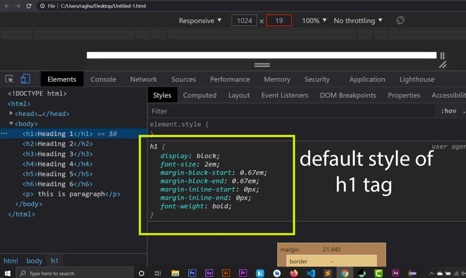 How to learn HTML – Header tag in html - techsiter.com