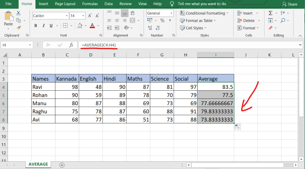 how-to-use-average-function-in-excel-techsiter-excel-excel